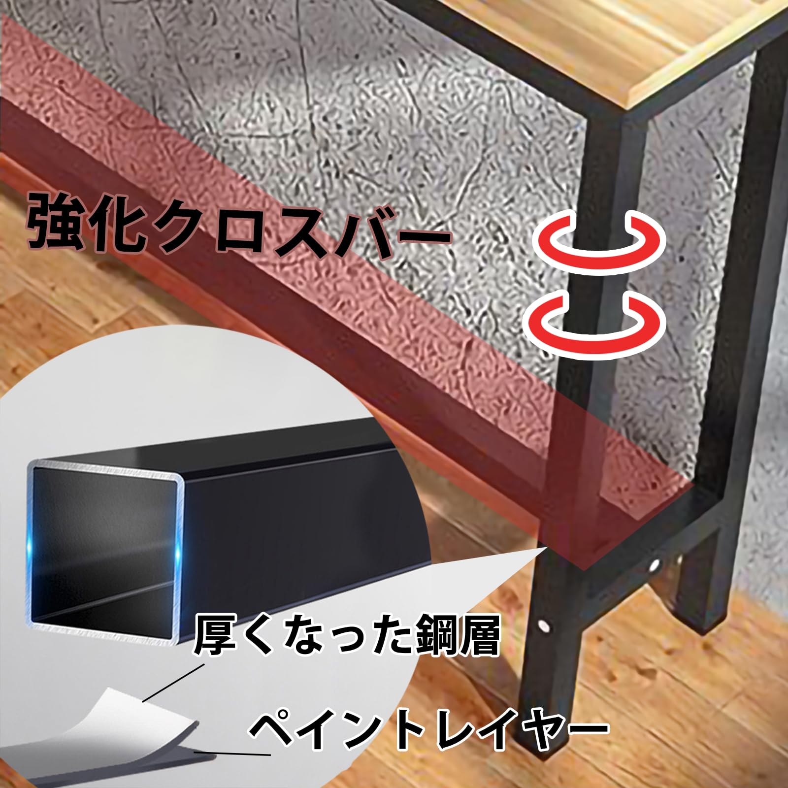 Amazon｜KAIDIDI カウンターテーブル ウォールバーテーブル バー